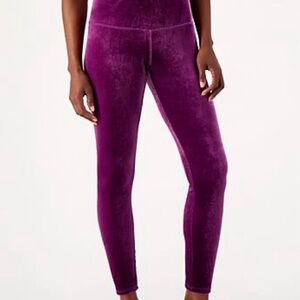 Women with Control Plum Velvet Leggings NWT